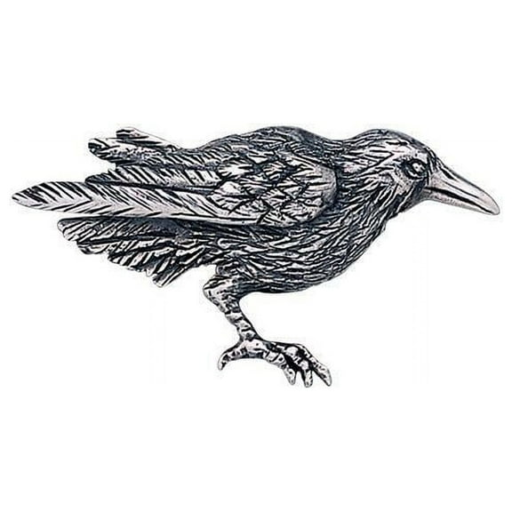 Raven 925 Sterling Silver Brooch Pin Fine Animal Totem Symbolic Jewelry Wisdom
