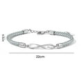thumbnail image 6 of Hyasfey Romantic Mobius Ring Charm Bracelets for Couples - Luxury Silver Color Forever Love Rope Bracelet Set with Fine Spiral Texture, 6 of 8