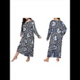 thumbnail image 2 of Camisón de Larga para Mujer, Estampado, Camiseta, Vestido de Dormir Mariposa Azul XXL, 2 of 6