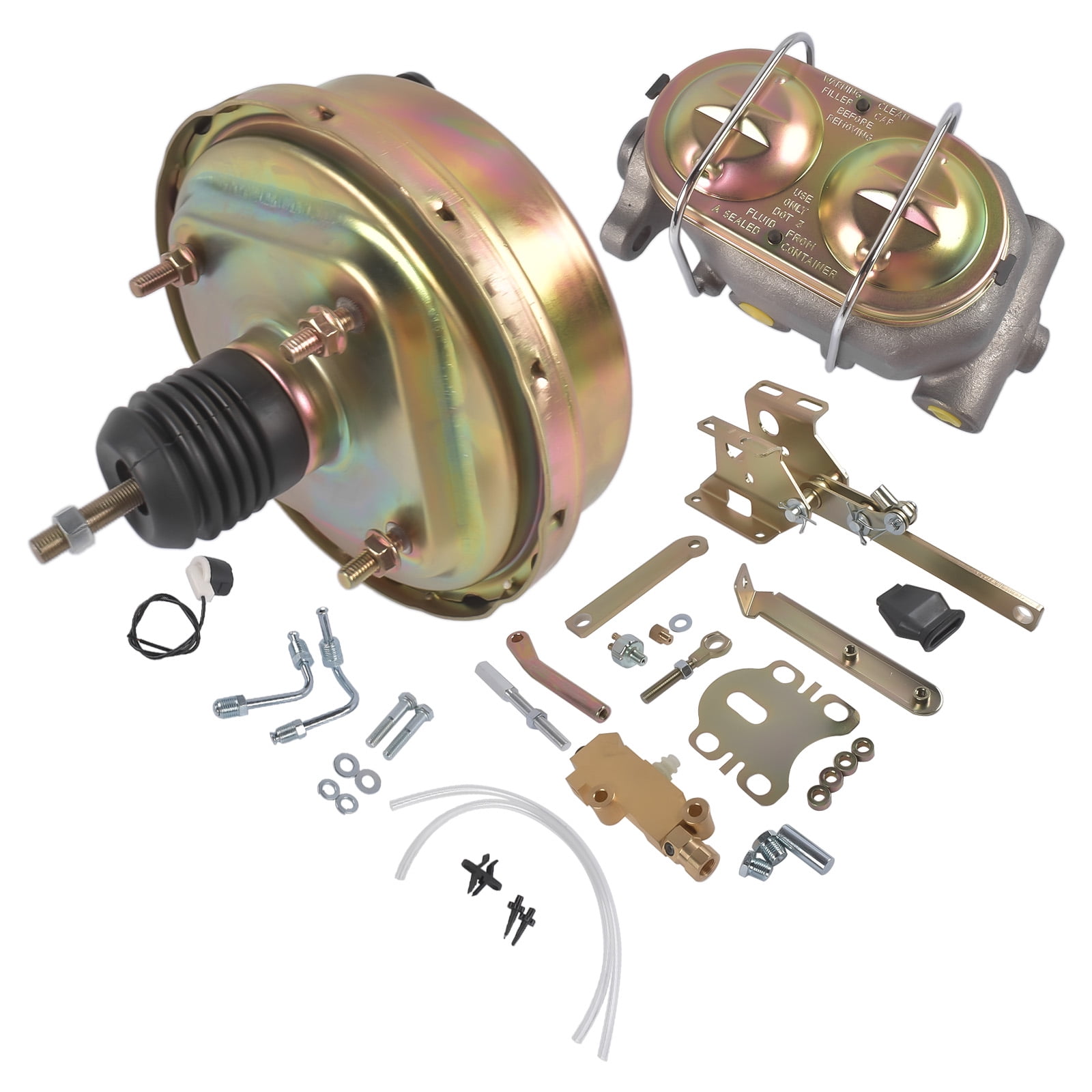 Mustrod For 1961-1964 Ford Thunderbird 8 inch Power Brake Booster Conversion Master Cylinder Disc Drum Kit
