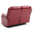 thumbnail image 4 of Glory Furniture Ward Faux Leather Double Reclining Loveseat in Red, 4 of 6