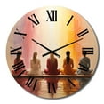 thumbnail image 2 of Designart "Meditative Asanas in Yoga Practice" Yoga Oversized Wall Clock, 2 of 5
