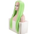 thumbnail image 3 of Synthetic Lace Front Wig Straight Lace Wigs Mixed Green Wig Hair Replacement Wigs, 3 of 5
