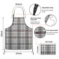 thumbnail image 7 of Black White Checkered Buffalo Plaid Aprons with Pocket Chemical Work Apron Waterproof Bib Apron for Couple Bride Mrs Mr Cooking Aprons for Kitchen Cool BBQ Grilling, 7 of 7