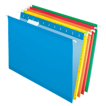 Office Depot Hanging Folders, 15 3/4in. x 9 3/8in., Legal Size, Assorted Primary Colors, Box Of 25, OM97649
