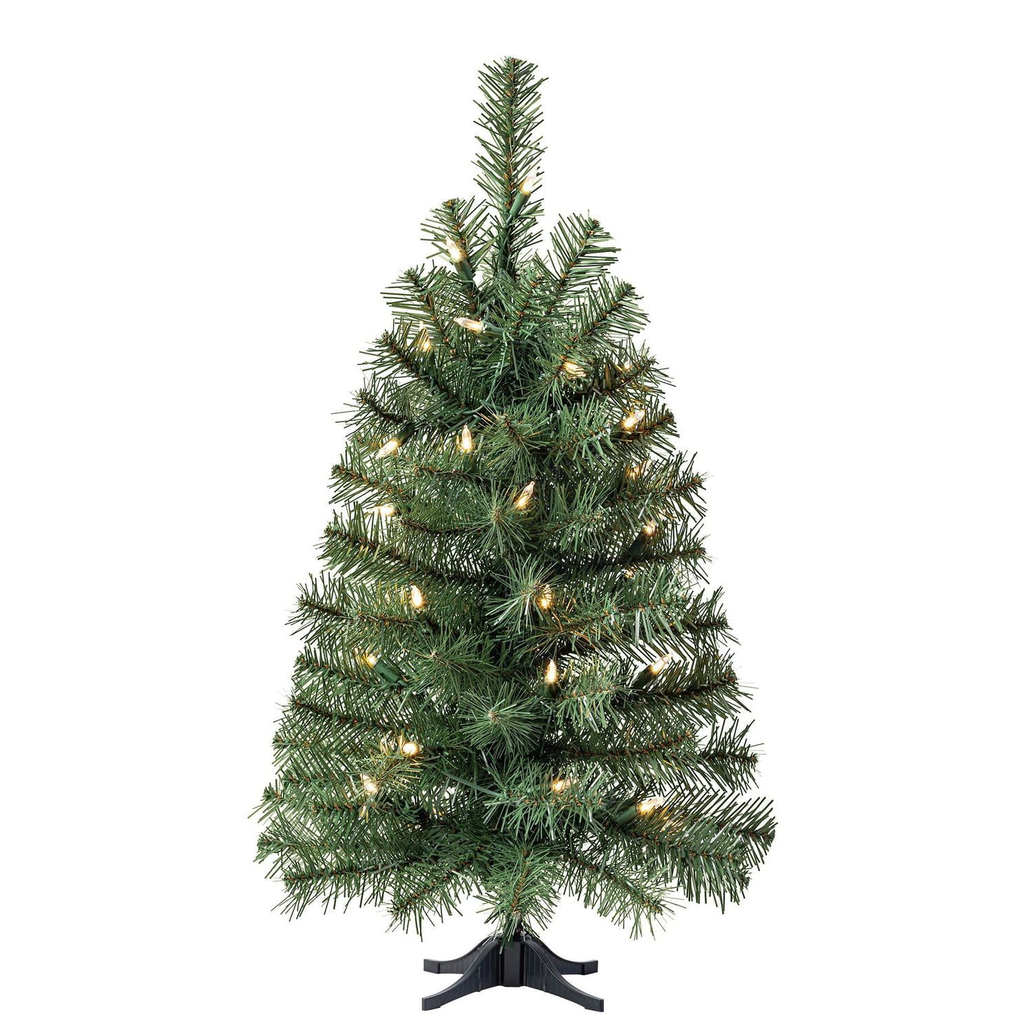 Holiday Time Noble 24" Pre-Lit Regular Full Spruce Christmas Tree - Green, 72 branch tips