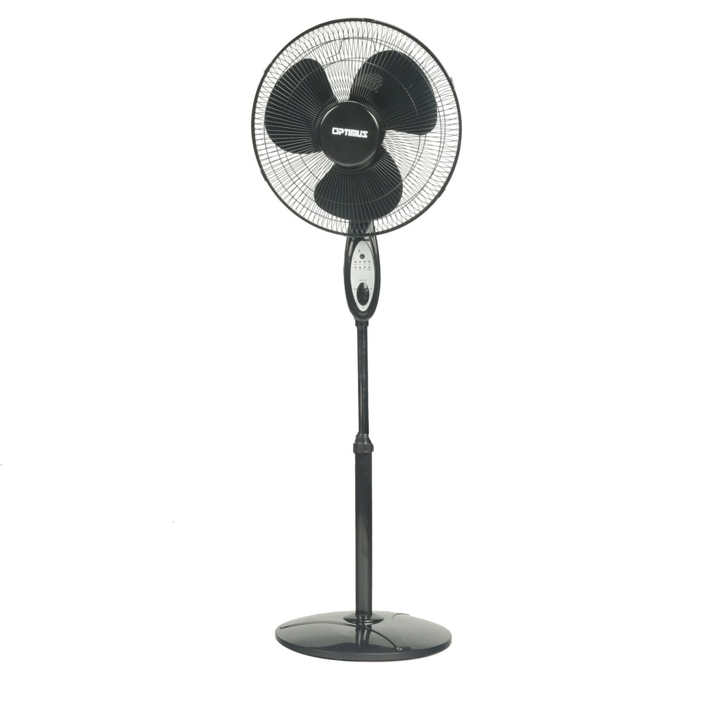 Optimus 16" Oscillating Stand 3Speed Fan, Model F1672, Black with
