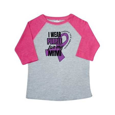 

Inktastic Chronic Pain I Wear Purple For My Mimi Gift Toddler Boy or Toddler Girl T-Shirt