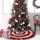 thumbnail image 4 of Wosthever Faldas de árbol de Navidad tela lavable cubierta de Base de moda alfombra redonda resistente al desgaste hogar boda habitación dormitorio Kits de decoración para fiestas Wosthever HA068127-00, 4 of 6