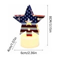 thumbnail image 3 of 3 Pcs Lampe Bougie de la Fête de l'Indépendance, Kadlawus Lampe Bougie de la Fête de l'Indépendance, Veilleuse Patriotique pour Chambre, Lumières Décoratives Rouges Blanches Bleues, Lampe de Table à Piles pour Fête, Guirlande Chapeau Étoilé, 3 of 6