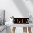 thumbnail image 3 of Reloj de pared digital Macarena con control remoto Naranja, 3 of 8