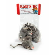 Mouse Cat Toy - 5 Pak with Rattle Sound