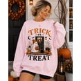 thumbnail image 2 of Trick or Treat Halloween Sweatshirt, Cute Ghost Halloween Sweatshirt, Black Cat Pumpkin Crewneck, 2 of 5