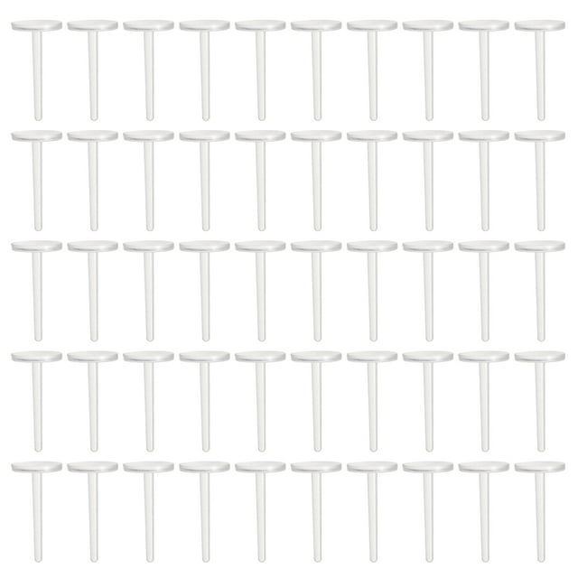 50pcs DIY Plastic Earrings Blank Pin Stud Hypoallergenic Earring Accessories