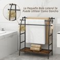 thumbnail image 3 of Toallero de pie 3 niveles para baño, repisa organizador, soporte de manta, porta toalleros independientes, secador de toallas junto a la tina o ducha, 3 of 8