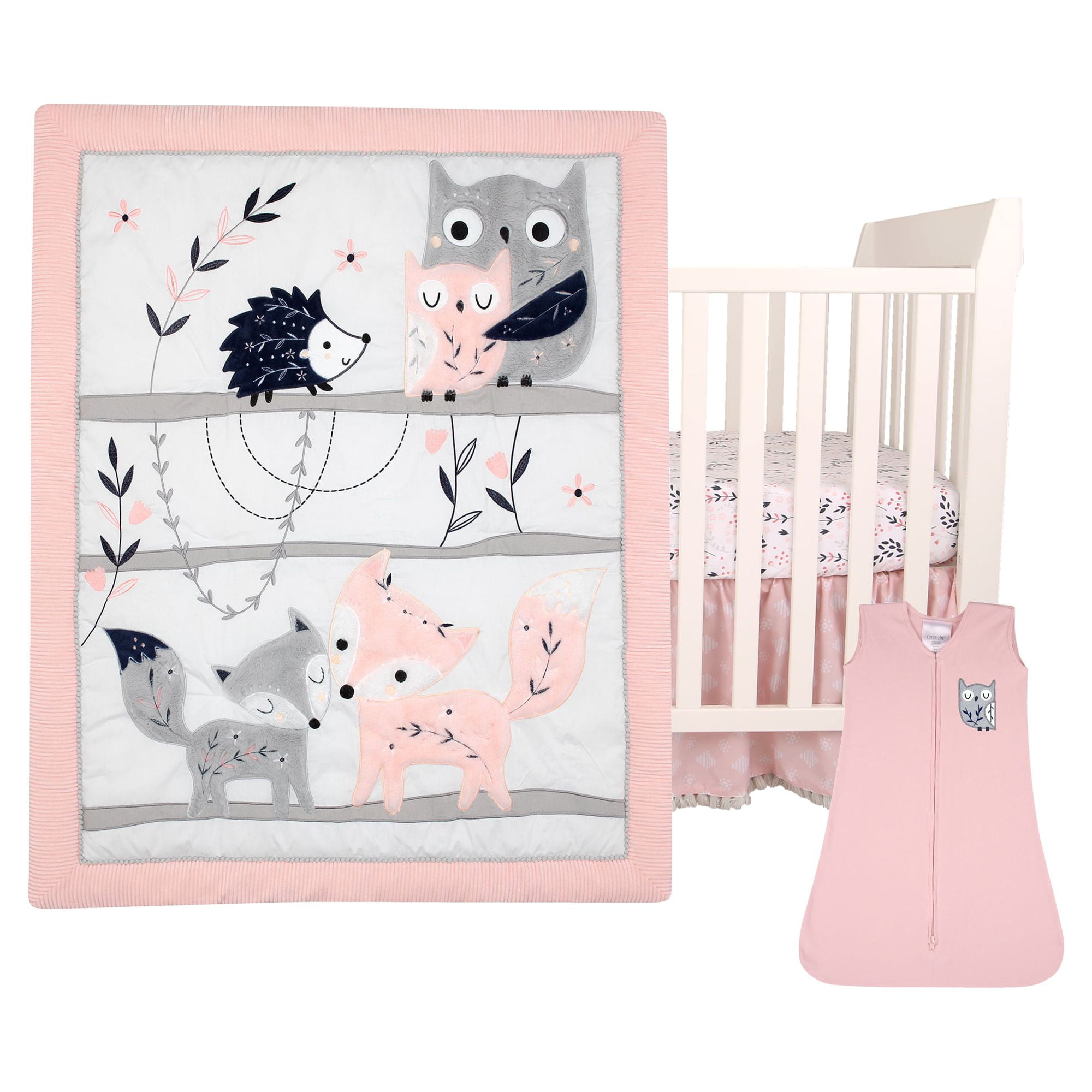 Lambs Ivy Forever Friends 4 Piece Nursery Crib Baby Bedding Set