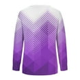 thumbnail image 5 of ICHUANYI Clearance Women Long Sleeves Casual Shirts Printing Round Neck Sweatshirt Pullover Loose Tunic Tops(Purple, L) ICHUANYI WER2023081404150, 5 of 5