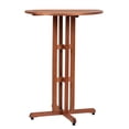 thumbnail image 2 of Amazonia Ibiza 1-Piece Patio Round Bar Table Eucalyptus Wood Ideal for Outdoors and Indoors, Brown, 2 of 6