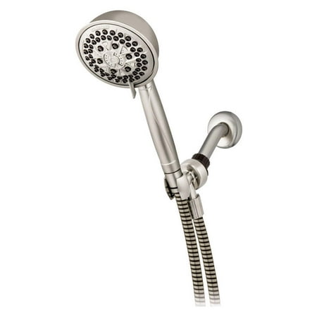 Waterpik PowerPulse Massage Brushed Nickel 7 settings Handheld Showerhead 1.8 gpm