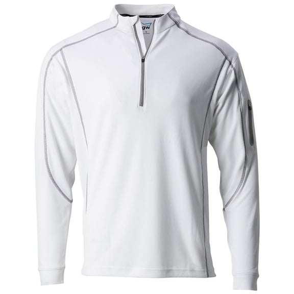 TGW Men's Eco Tour 1/4 Zip Golf Pullover Shirt Jacket for Golfing White 3Xl