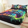 thumbnail image 3 of Homewish 3-Piece Twin Sheet Set, Gradient Gamepads, Video Game Microfiber Bedding, 3 of 7