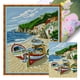 thumbnail image 1 of Hilo Algodón Ecológico Bordado Barcos Impresos 11CT Punto Cruz 40x50cm, 1 of 9