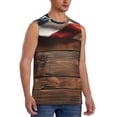 thumbnail image 2 of Daiia Rustic American Flag Wood Printed Men's Tank Tops,Casual Soft Sleeveless Gym Muscle Shirts Bodybuilding Tee-3X-Large, 2 of 8