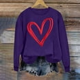 thumbnail image 2 of Valentine's Day Sweatshirts for Women Comfy Fleece Lined Pullover Crewneck Long Sleeve Shirts Tops, 2 of 4