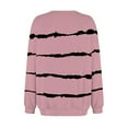 thumbnail image 5 of miqiqism Women Striped Oversized Sweatshirt Juniors Trendy Color Block Crew Neck Sweatshirts Comfy Long Sleeve Shirt Casual Drop Shoulder Pullover Top Fall Clothes,Pink,Medium, 5 of 6