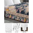 thumbnail image 5 of California King Size Flat Sheet Only, Vintage Boho Soft Brushed Microfiber Bed Sheets, Middle Century Western Geometric Abstract Art Hotel Quality Breathable Bedding Top Sheet, Easy Care, 108"x98", 5 of 9
