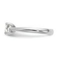 thumbnail image 3 of Solid 14k White Gold Round Solitaire Engagement Ring with CZ Cubic Zirconia Size 7, 3 of 8