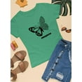 thumbnail image 3 of Butterfly W Leopard Print T-Shirt Women -Image by Shutterstock, Female Large, 3 of 4
