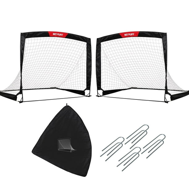 Net Playz 4' x 3' PopUp Soccer Goal (Set of 2)