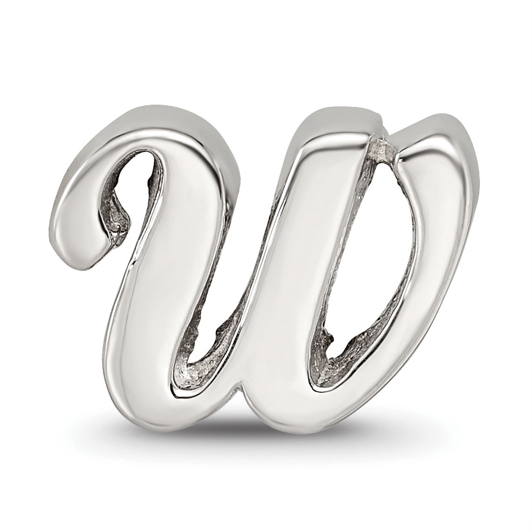 Reflection Beads Sterling Silver Reflections Letter W Script Bead