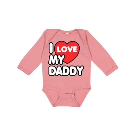 

Inktastic I Love my Daddy Gift Baby Boy or Baby Girl Long Sleeve Bodysuit