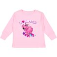 thumbnail image 3 of Inktastic I Love Hippos with Pink Hippo and Flowers Boys or Girls Long Sleeve Toddler T-Shirt, 3 of 5