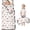 Dinosaur and Bone White Pattern, variant on Dinosaur and Bone Black Pattern Kids Nap Mat, Daycare Sleep Mat with Handle & Fastening Straps, Hypoallergenic Gifts for Toddlers Kids Boys Girls,50"x20"