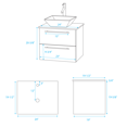thumbnail image 2 of Wyndham WCR410024SDGWSGS5M24 Bathroom Vanity Set with White Man-Made Stone Top, 2 of 3