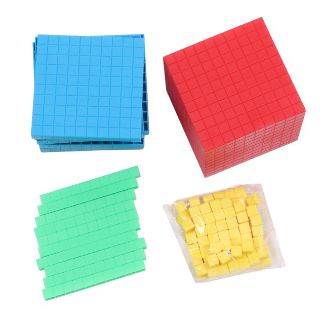 Juego de bloques de base diez Bloques de base diez para el aula Bloques de base diez para el aula Juego de bloques de base diez para matemáticas Durabilidad probada en el tiempo Jadeshay A