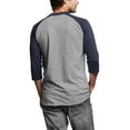 thumbnail image 2 of Hat and Beyond Men's 3/4 Sleeves Raglan Cotton Baseball Jersey T-Shirt, 2 of 6