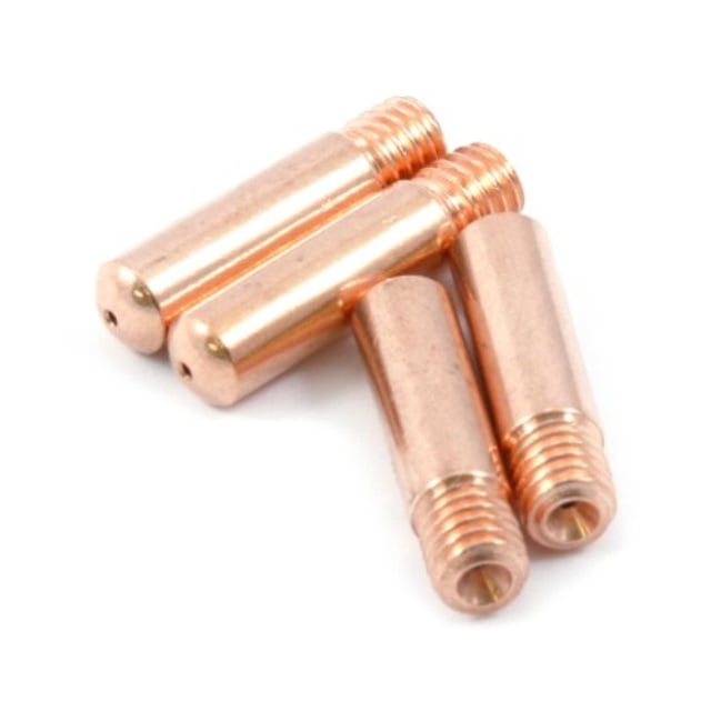 CLEARANCE MIG WELDER COPPER M6 CONTACT TIPS PACK OF 5 CHOICE OF 0.6MM OR 0.8MM 