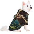 thumbnail image 2 of Fotbe Green Forest Dinosaur Print Small Dog Sweater Hoodies Pet Grey Hooded Soft Fleece Sweatshirts with Pocket Fall Winter Puppy Cat Sweaters Warm Clothes-XX-Large, 2 of 7