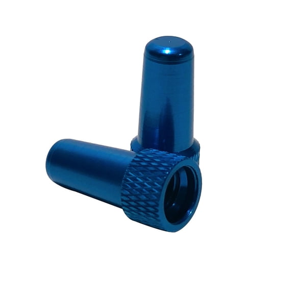 Road Up Ten Aluminum Blue Presta Valve Cap Dust Covers for Bicycle Wheels and Tubes