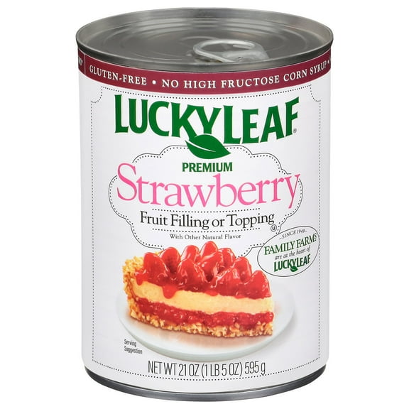 Pack Of 3 Lucky Leaf Premium Strawberry Fruit Pie Filling & Topping, 21 oz (Package May Vary)