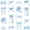 B Blue White, variant on Manfei Blue Princess Bow Bed Sheets For Girls,Watercolor Bowknot Print King Sheets For Kids,4-Piece