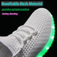 thumbnail image 2 of Zapatos BosenHulu con luz LED, carga USB, color blanco US8, 2 of 9