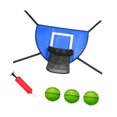 thumbnail image 4 of Colaxi Trampoline Basketball Hoop Set Trampoline Accessories Lightweight Baseboard Waterproof Soft Basketball Goal for Children Kids Green, 4 of 8