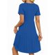 thumbnail image 5 of UVN Vestidos de Verano para Mujer Manga Corta Cuello en V Vestido Midi Damas Casual Playa Línea a Vestido Veraniego con Bolsillos, 5 of 9