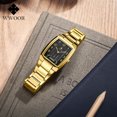 thumbnail image 6 of Square Watches for Men Stainless Steel Mens Square Watch with Date Original Waterproof Analog Quartz Fashion Business Casual Wristwatch, 6 of 8