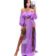 thumbnail image 1 of Fortune Femmes Maille Pure Bikini Cover-ups Transparentes Crop Tops Jupe 2pcs, 1 of 5